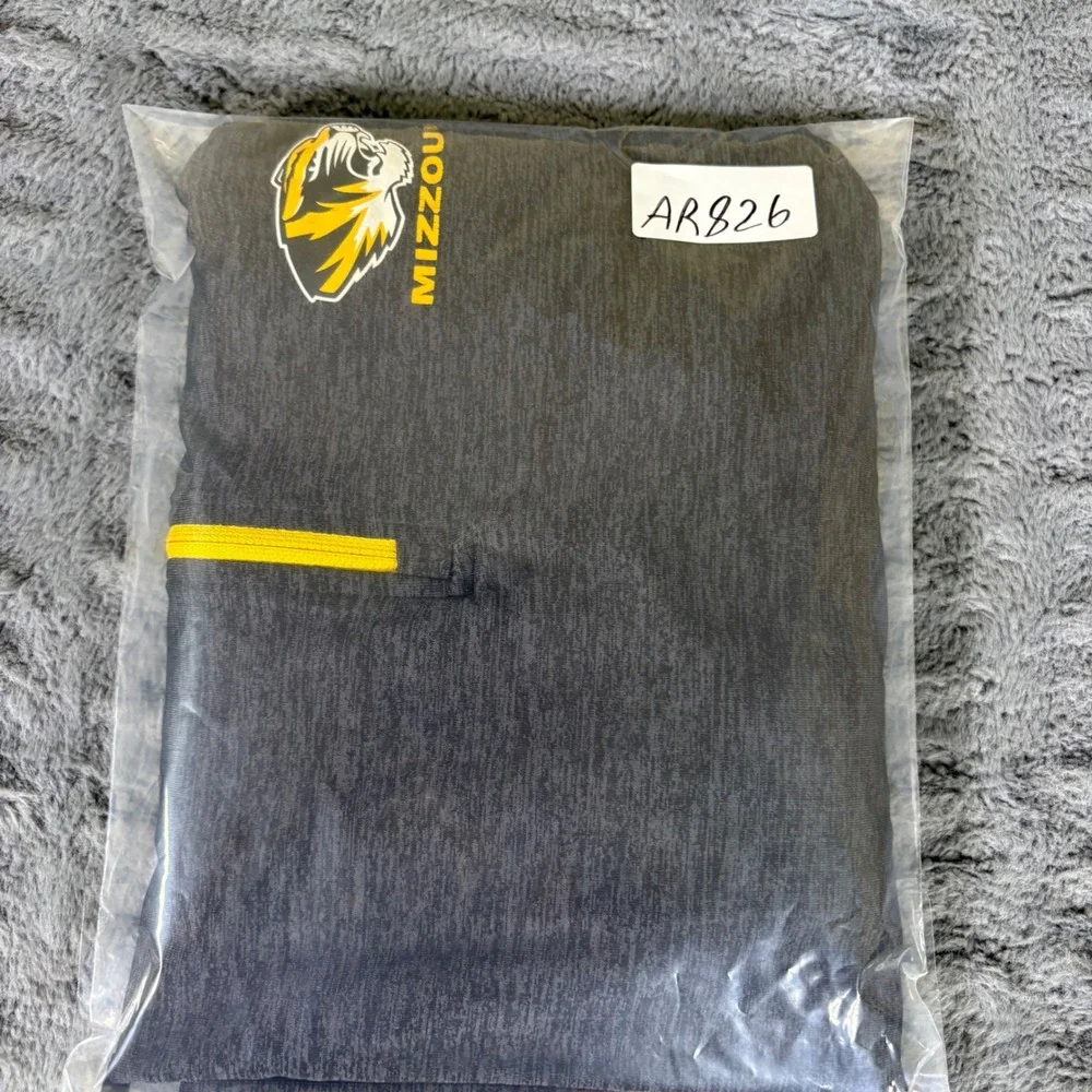 Colosseum Mizzou Missouri Tigers Mens Medium 1/4 Zip Pullover Heather Gray AR826